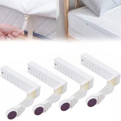 4pcs Bed Sheet Holder Clips Buckle Tight Easy Installation Lock with Strip