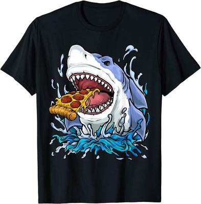 Pizza Eating Shark Unisex T-Shirt