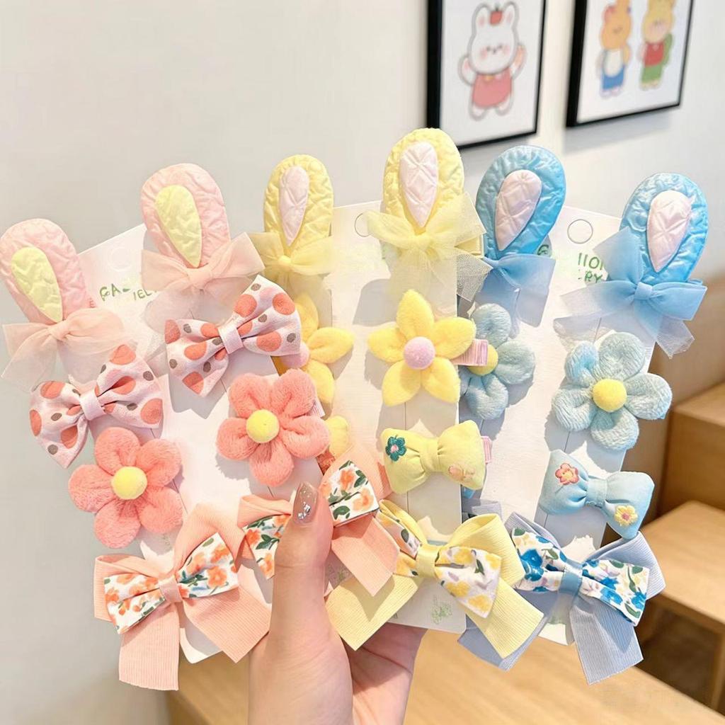 Children's Sweet Flower Hair Clip Set - Gentle On Fine Hair