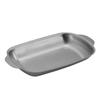 New Stainless Steel Steak Tray Double Ear Design Vintage Barbecue Plate Vegetable Snack Plate Home Kitchen