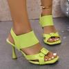 Fashion Women Sandals 2025 Spring Summer New Simple Sandals Comfortable High Heeled Sandals Elegant Versatile Platform Shoes for Women