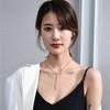 Factory Dongmen Bow Zircon Necklace Women'S Fashion Personality Autumn And Winter Sweater Chain Collarbone Chain