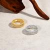 Luxury Round-cut   Silver-plated Artificial Moissanite Eternal Ring for Women Party Jewelry Holiday Gift