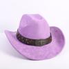 New Color Western Cowboy Hat Men's and Women's Commuting Versatile Simple Wind Wide Brim Top Hat Sun Hat