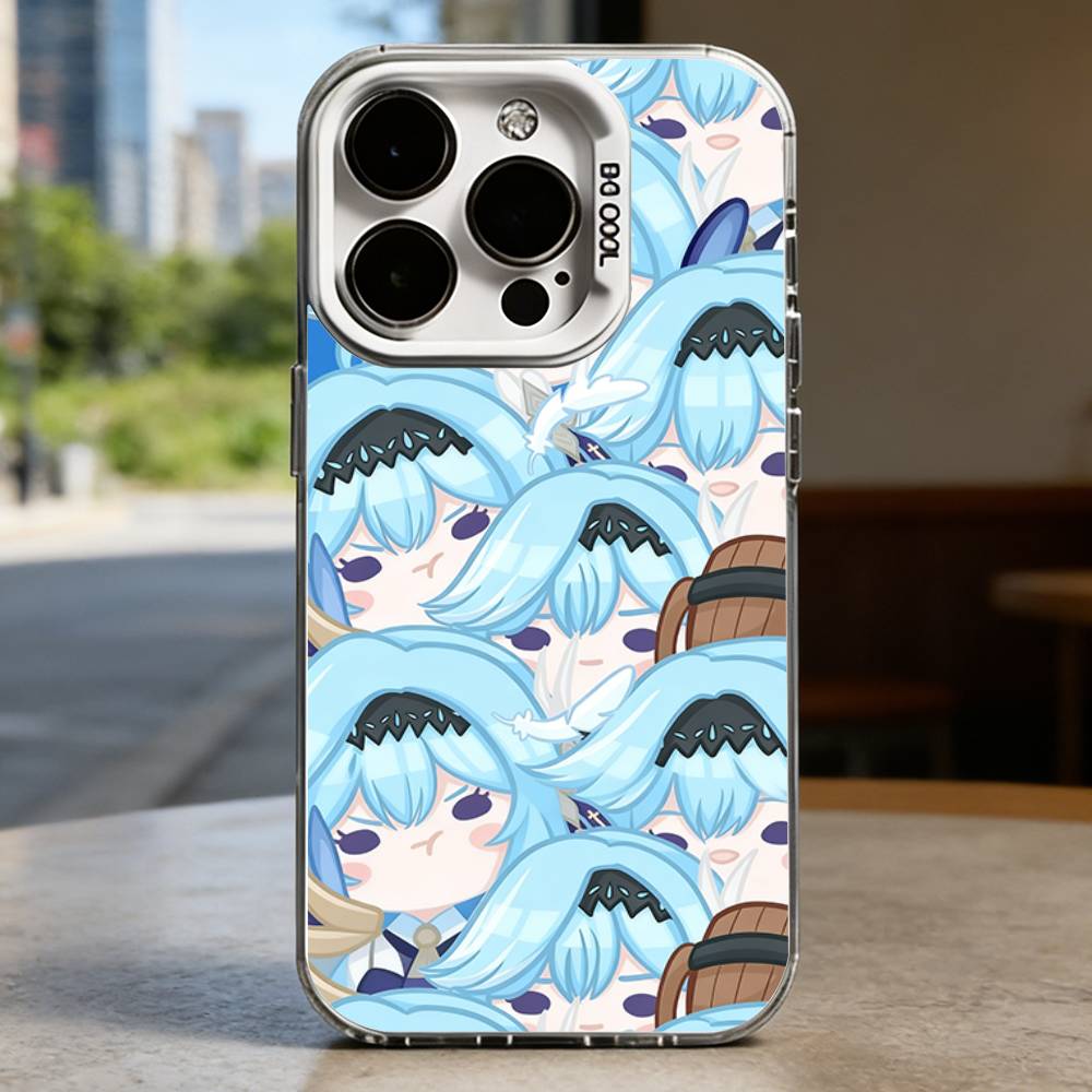 Cute Chibi G-Genshin Impact Character Case for iPhone 11-16 Pro Max Plus Air 16E X XR XS Max Hard Shockproof Bumper Cover