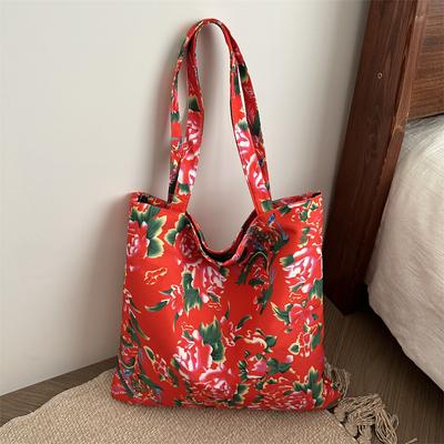 Spring Popular Large-Capacity Trend Northeast Large Flower Cloth Bag Personalized Foreign Style Underarm Shoulder Tote Bag