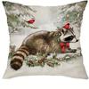 Christmas Winter Home Decoration Pillowcase Rabbit Animal Pillow Cover Suitable for Room Sofa Cushion Cover Friend Gift