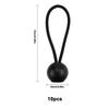 10pcs Ball Bun&gee Cords Heavy Duty Elastic Straps With Anti-Slip Balls UV Resistant For Camping Shelter Cargo Tent Poles