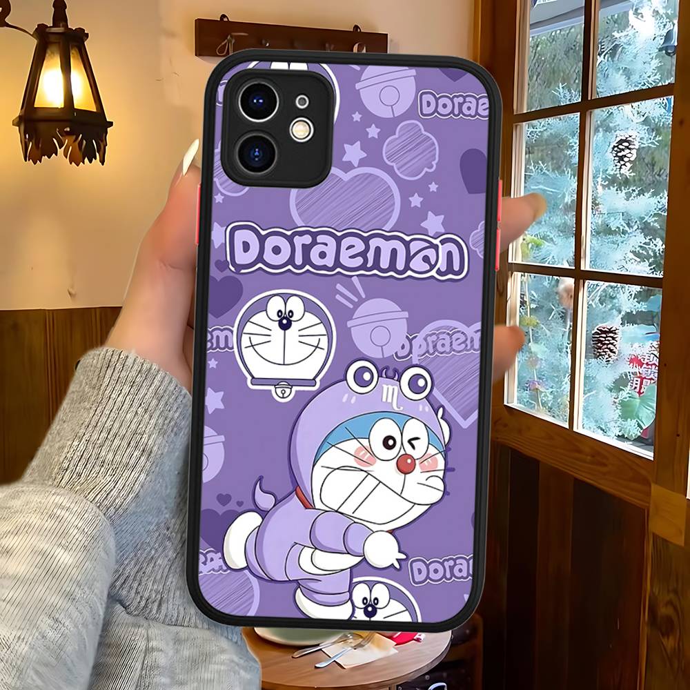 Cartoon D-Doraemons For IPhone Air 16 15 14 Plus 13 12 11 Pro Max Matte Cover Jelly Shockproof Phone Case