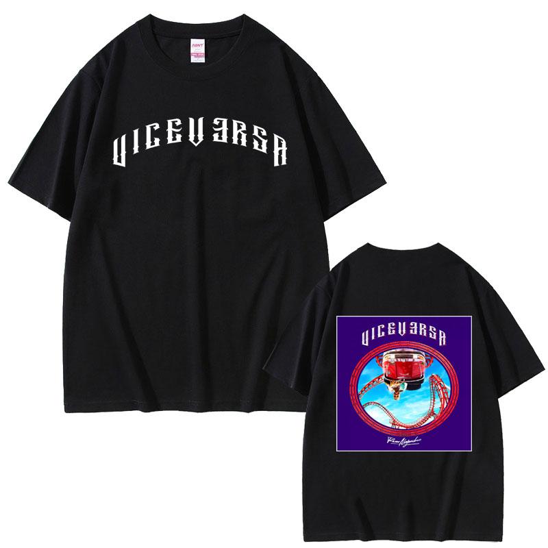 Rauw Alejandro Vice Versa Todo De Ti Album Graphic Print Tshirt Men Hip Hop Fashion T Shirts Male Vintgae Casual Tshirt 3XL