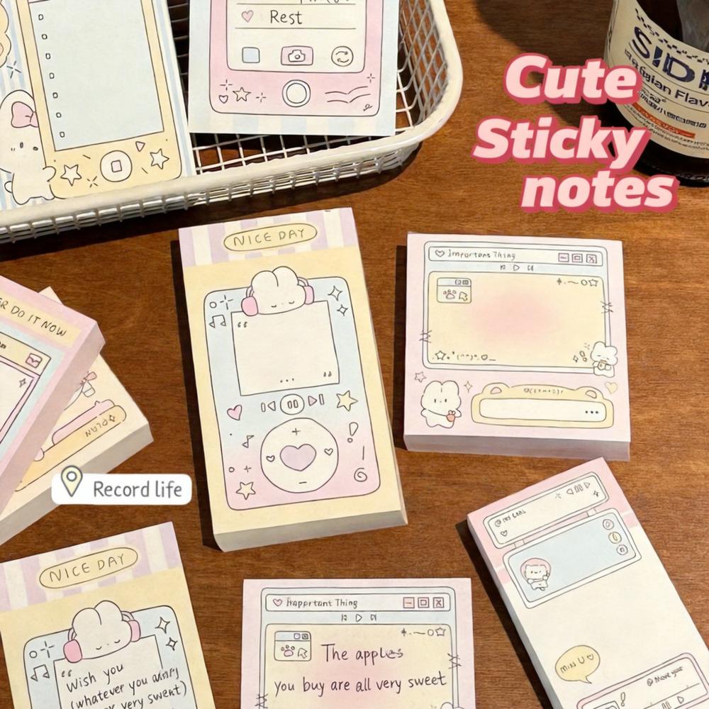 Tear-Off Memo Pads Tear-Off Non-Sticky Notepads Cute Mini Notepads Adorable Romantic Notepads For Daily Notes Planner Decor