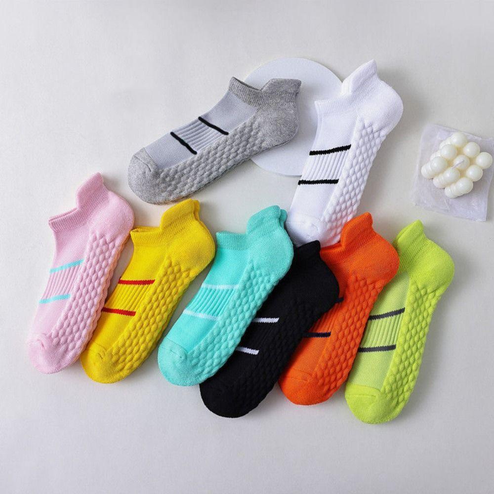 5Pairs Anti-slip Striped Invisible Socks Breathable Ear Lifting Socks Simple Ankle Thin Socks  Boy