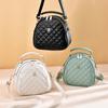 Shoulder Small Crossbody Round Bag Tide Women's Bag Korean Style Fresh and Stylish Rhombus Plaid