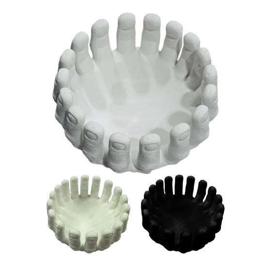 Gothic Halloween Skeleton Hands Candy Bowl Stand Lightweight Compact Storage Container