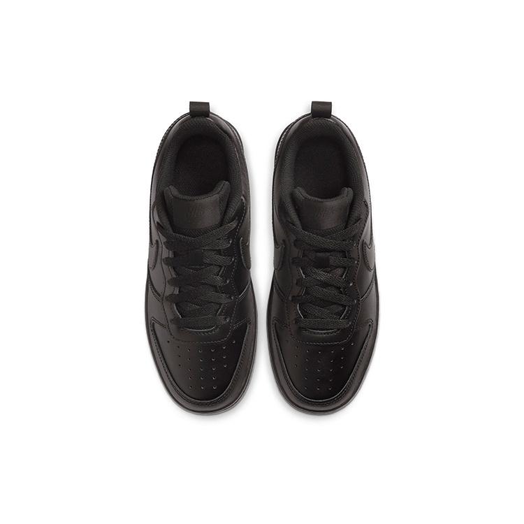 (GS) Nike Court Borough Low 2 'Triple Black' Kids' BQ5448-001