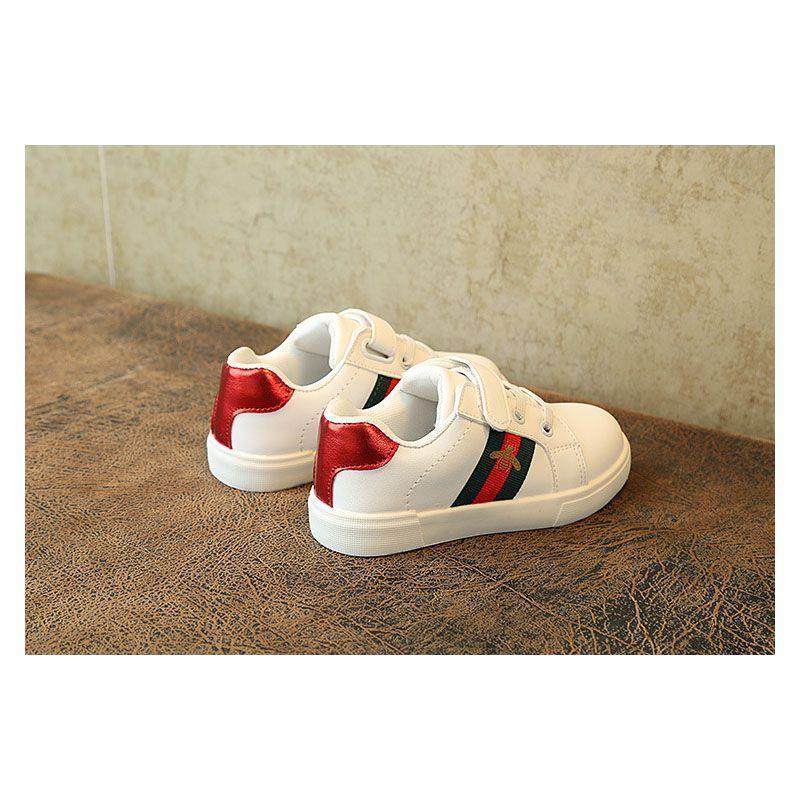 Fashion Bee Children's Shoes Embroidered Lace Casual Shoes With Round Toe And Rubber Sole