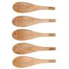 5Pcs Wood Rice Spoon Innovative FishShaped Carving Soup Ladle Tableware Kitchen Utensil