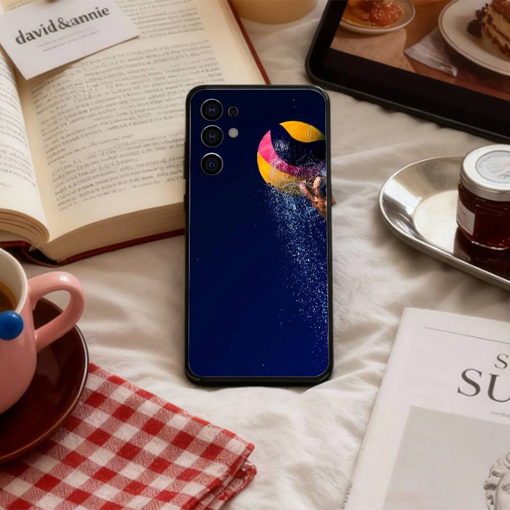 Splash W-Water Polo Sports   Phone Case For Samsung S 25,24,23,22,30,21,10,9,Ultra,Plus,Lite,FE,4,5 G Soft Black Case