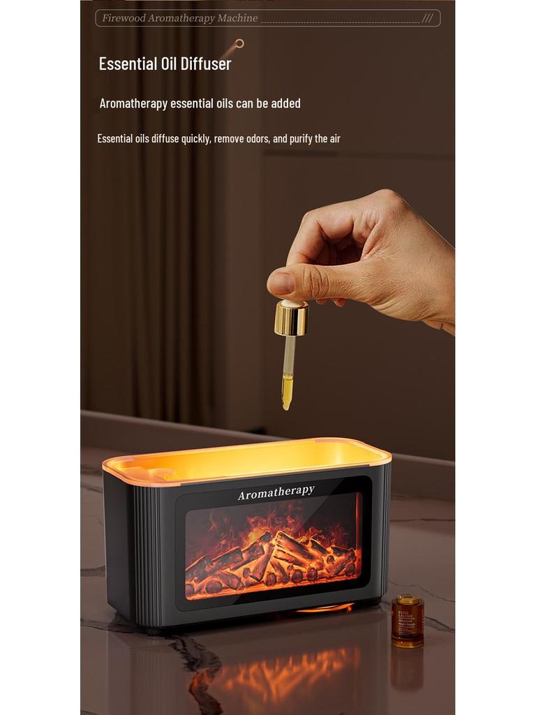 Colorful Flame Aroma Diffuser & Humidifier with Night Light - Perfect for Home, Office, or Bedroom