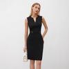 Summer Sleeveless V Neck Dress Women Simple Fashion Commuter Spring Dress