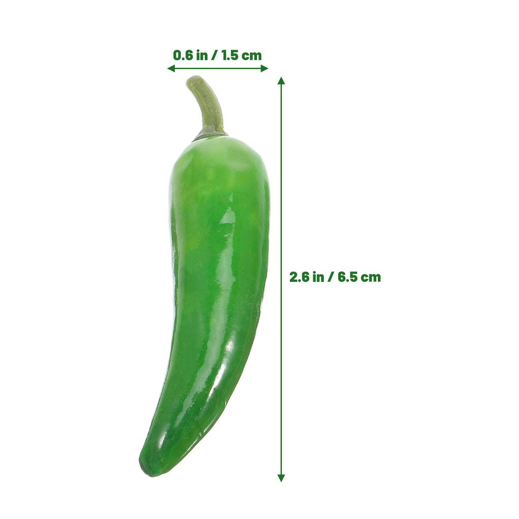 3Pcs Realistic Foam Fake Peppers for Home Decor Bakery Restaurant Photography Props Artificial Chili Ornament Showcase Display