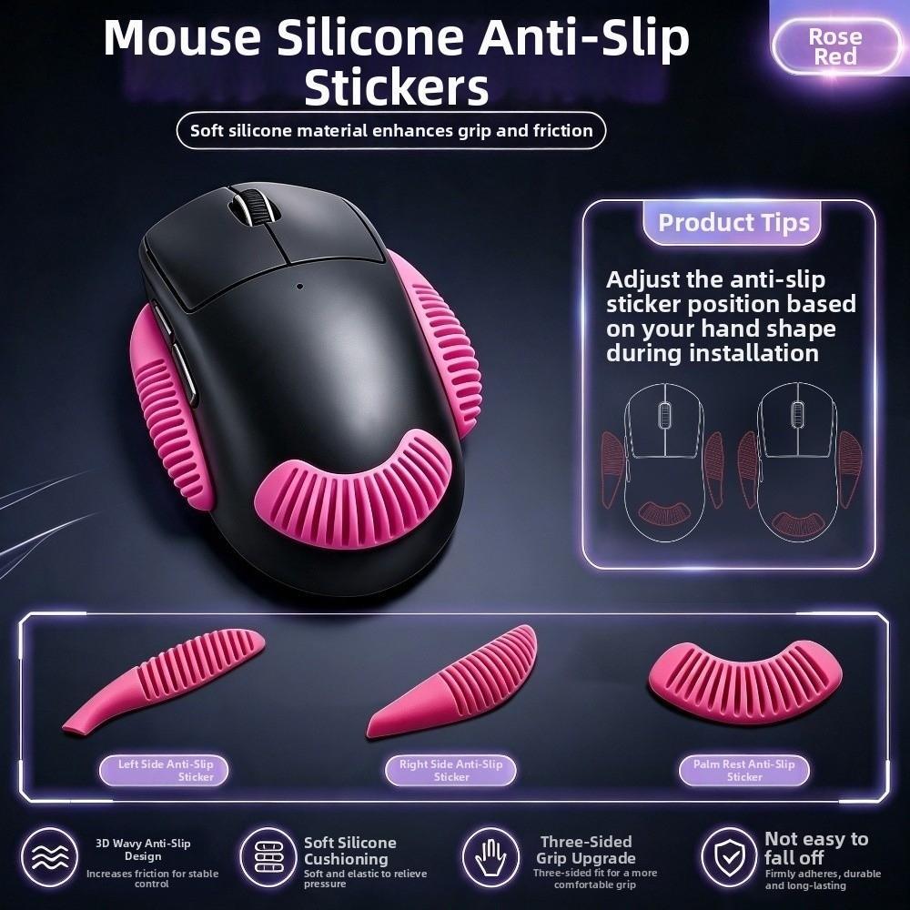 3pcs/Set Self Adhesive Mouse Grip Stickers for Logitech and Razer Computer Gaming Mouse
