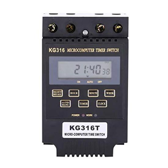 

LCD Digital Time Switch Programmable Timer Weekly 10 On & 10 Timer Controller AC110V AC220V Selection (AC110V)