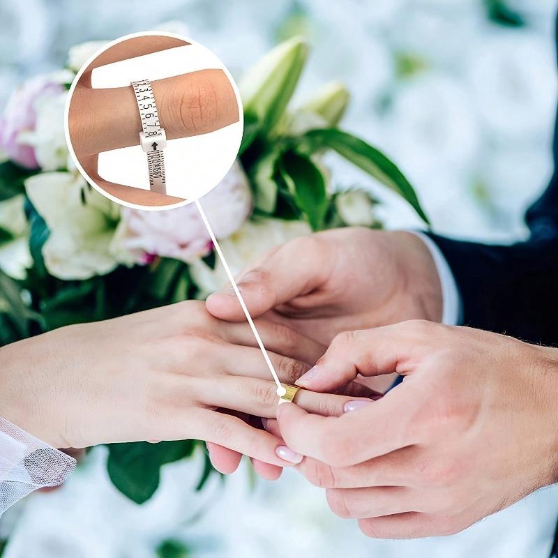 Ring Sizer, Ring Sizer Measuring Tool, Reusable Plastic Finger Size Measuring Tape, Clear And Accurate Jewelry Sizing Making Tool 1-17 USA Rings Sizer