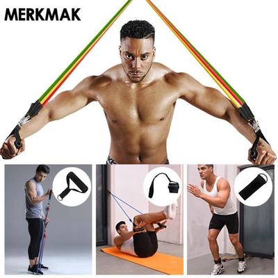 Fitness-Gummiband - PIMPIMSKY - Set mit 5 Bändern - Hoher Widerstand - Zubehör inklusive - Unisex