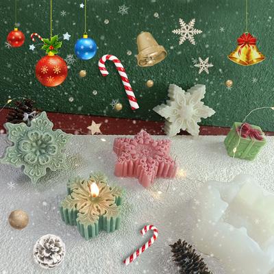 Casting Snowflake Resin Crafts Christmas Mould Candle Mold Soap Making Silicone Molds