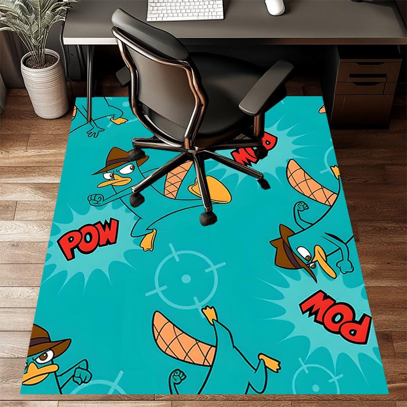 1pc P-Phineas and Ferb Design Printed Area Rug Carpet for Bedroom Living Room Home Decor Rugs Mat Non Slip Mat Rug for Bedside