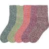 5 Pairs Boot Socks for Women Winter Solid Thick Warm Socks Cozy Crew Socks Christmas Gifts GZW