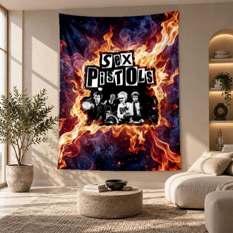 Decorative Tapestry,Sex Pistols Printed Wall Art, Lightweight Wall Hanging For Bedroom Background