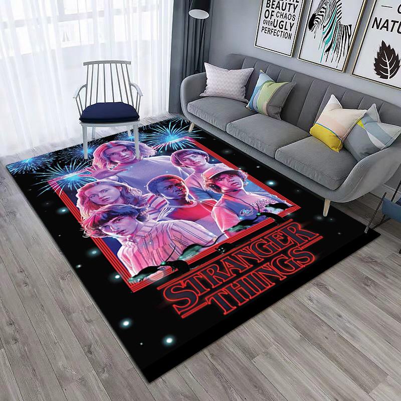 Halloween Horror Horror Theme Stranger Things Carpet Home Living Room Decoration Table and Chairs Anti Slip Door Mat Outdoor Picnic Mat Carpet A21