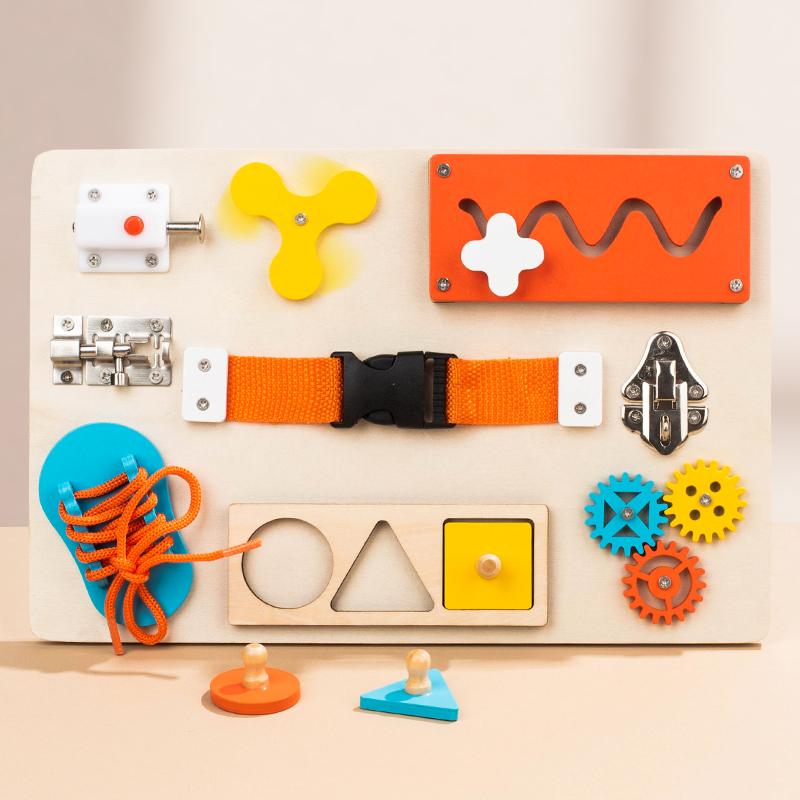 

Игрушечный руль Монтессори, деревянная доска для чтения, деревянные сенсорные игрушки для малышей, дошкольников, путешествия, обучающие мероприятия