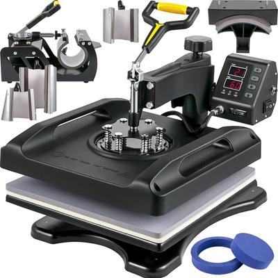 Máquina de Transferencia Térmica 38.1x38.1 cm Prensa Térmica 8 en 1 Máquina de Sublimación Rotación 360 grados Prensa Térmica Basculante 8 en 1 Impresión de Camisetas