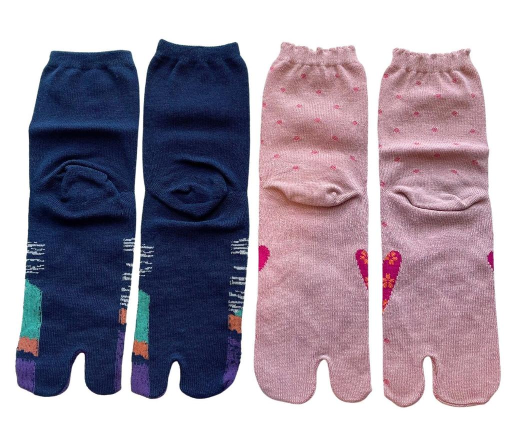 Mode Select Set of Tabi Japanese Sizes Made in Perfect for Kimono and Yukata of your 3-Pair Women's Socks, Pattern, 22-25cm, Japan, (Pattern choice)