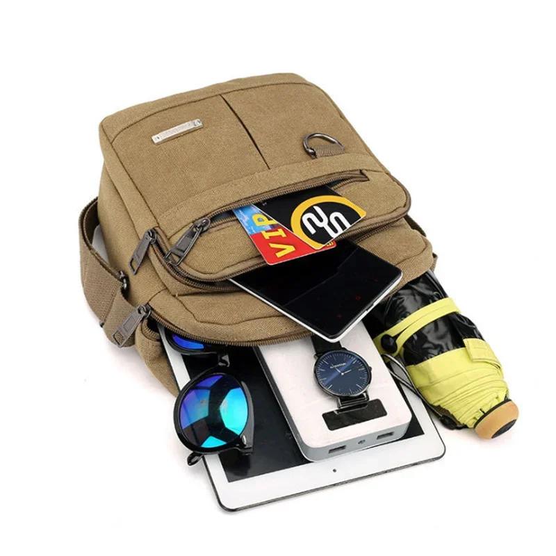 Borsa a Spalla in Tela da Uomo Nuova Borsa Messenger in Tela Stile Coreano Tempo Libero All'Aperto Viaggio Portatile Borsa a Spalla Portafoglio Borsetta