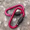 Aluminum Alloy Carabiner D-Ring Shape Key Chain Clip Hook Camping Outdoor Buckle
