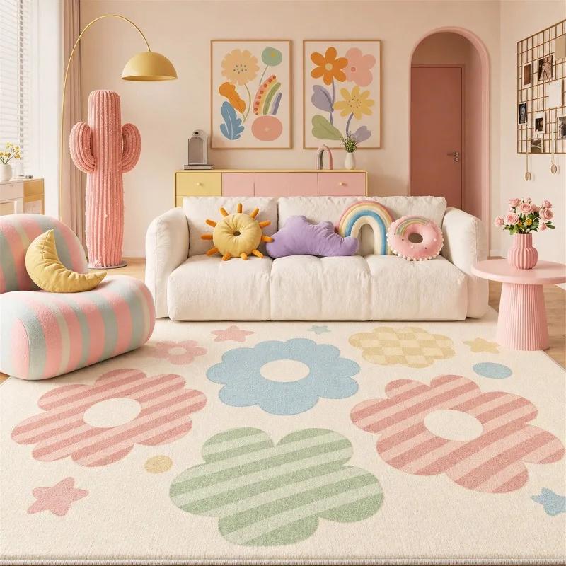 Cream Style Bedroom Decor Plush Carpet Large Area Carpets for Living Room Home Fluffy Soft Floor Mat Thicken Lounge Washable Rug