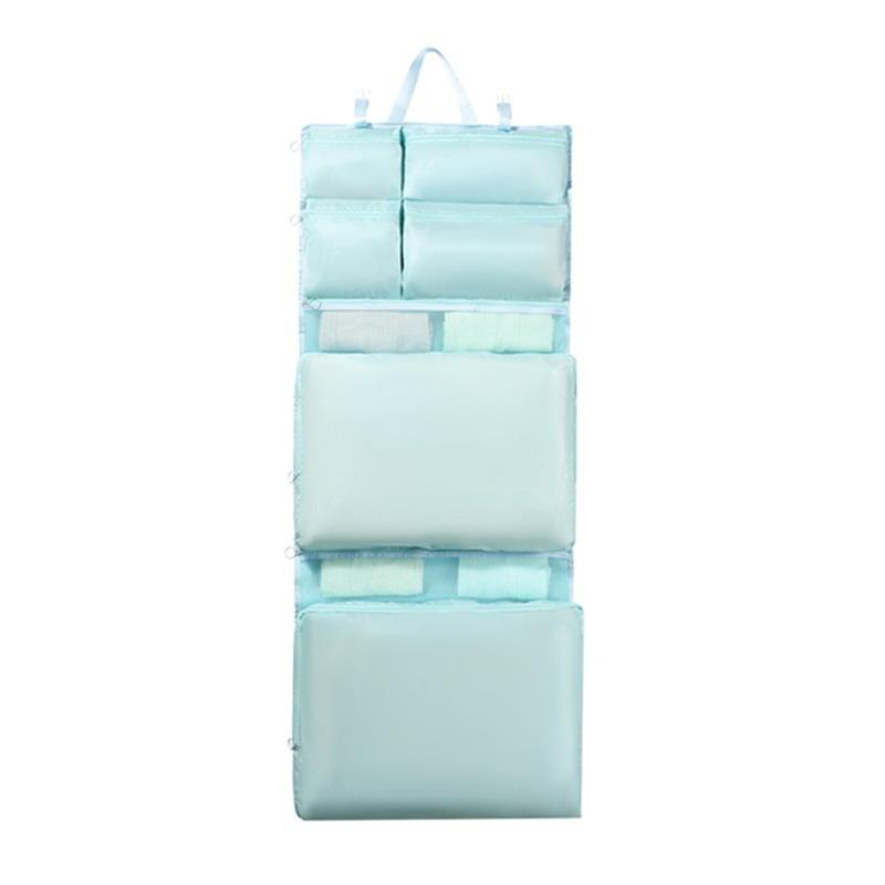 Portable Foldable Travel Hanging Storage Bag Multi Pocket Organizer For Clothes Accessories Space Saving Luggage