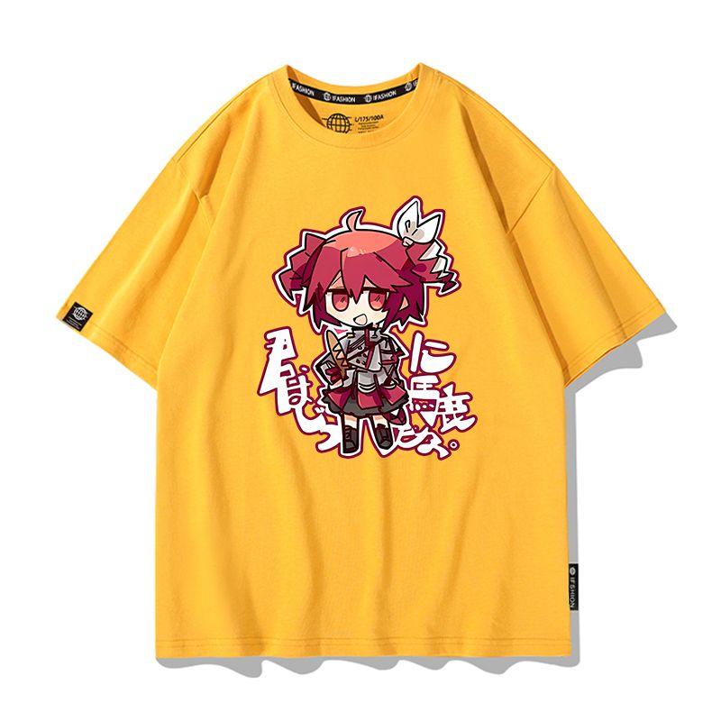 2026 New Anime Kasane Teto Cosplay Printed Short Sleeves TShirt Casual Tee Fashion Shirts Versatile in Summer Birthday Gifts