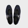Fashion Denim Blue Flat Ballet Flats Women Fashion Metal Buckle Strap Design Flats Shoes Light Breathable Mary Jane Shoe Designer Shoes