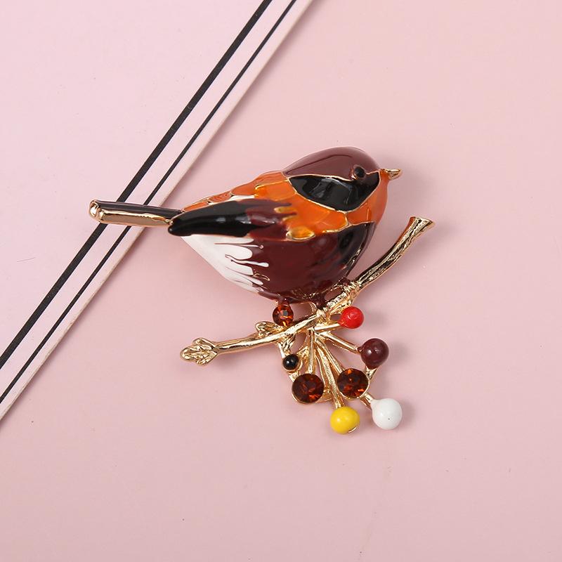 Sparkling Colorful Zircon Birds Brooch For Women Rhinestone Crystal  Animal Brooches Coat Dress Lapel Pins Wedding Party Jewelry