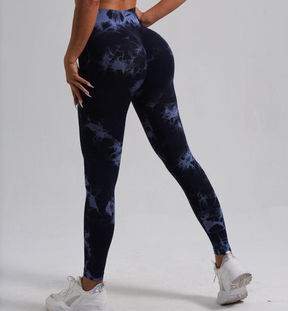 Southeast Asia Style Tie-Dye Butt-Lifting Yoga Pants