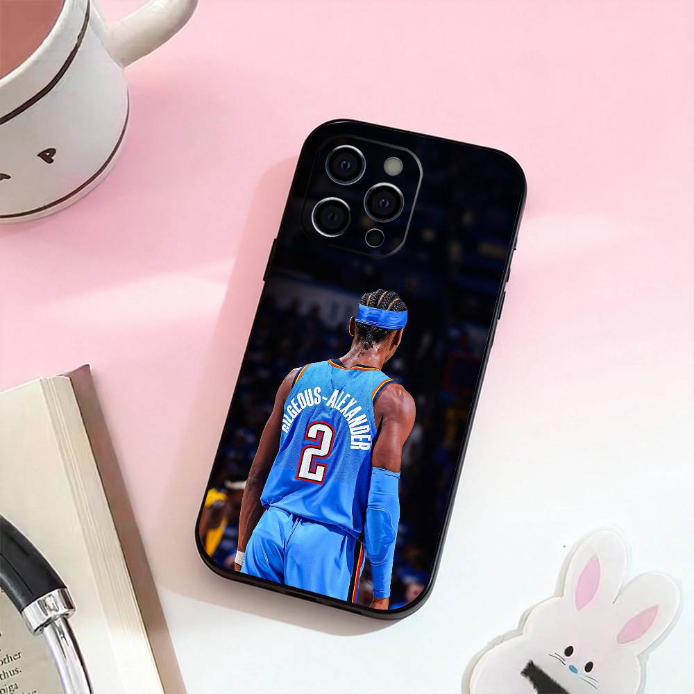 

Basketball S-Shai Gilgeous-Alexander 2 Phone Case For iPhone 17,16,15,14,13,12,11 Plus,Pro,Max,XS Silicone Soft Cover iPhone12PRO
