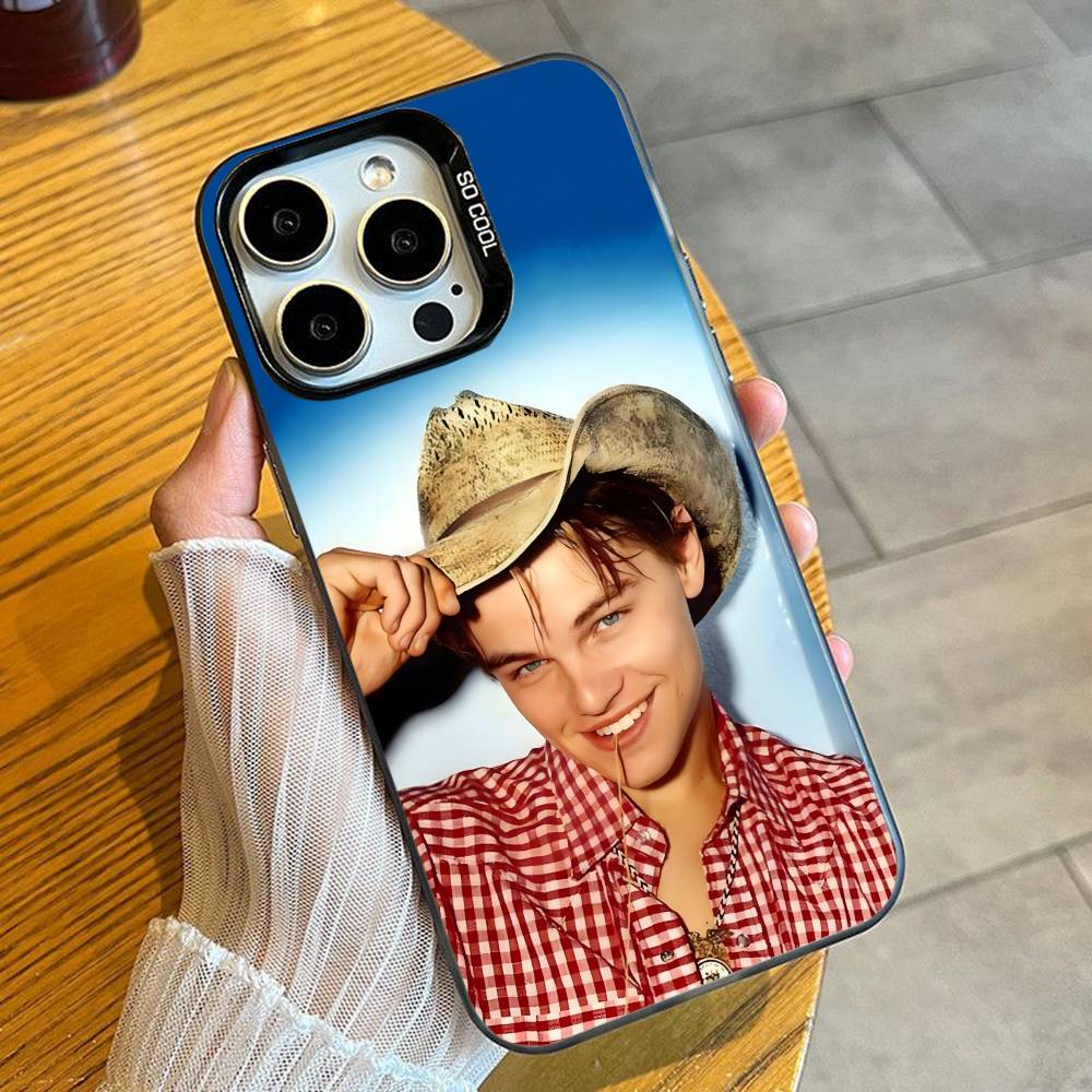 

L-Leonardo Actor D-Di-Caprio Phone Case For iPhone 16 17 15 14 12 13 Pro Max Black Candy Matte Shockproof Cover iPhone12PROMAX