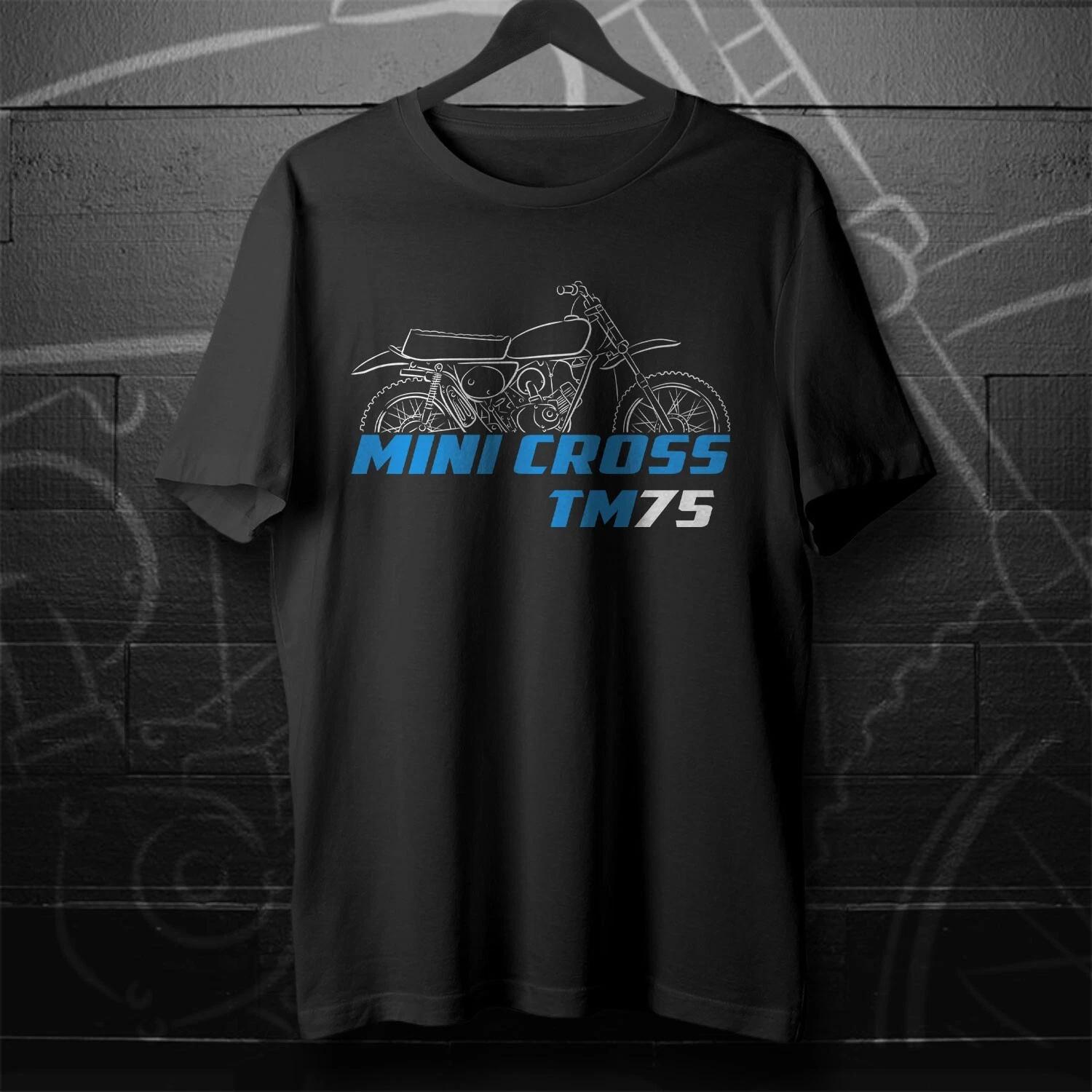 Black men s and women s T-shirt Suzuki TM75 Mini Cross 1974-1976 - Motorcycle XXXXL