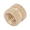 Tuercas Incrustadas Moldeadas Redondas Moleteadas de Cilindro de Latón M4 (M4*6*6.3; 30pcs)