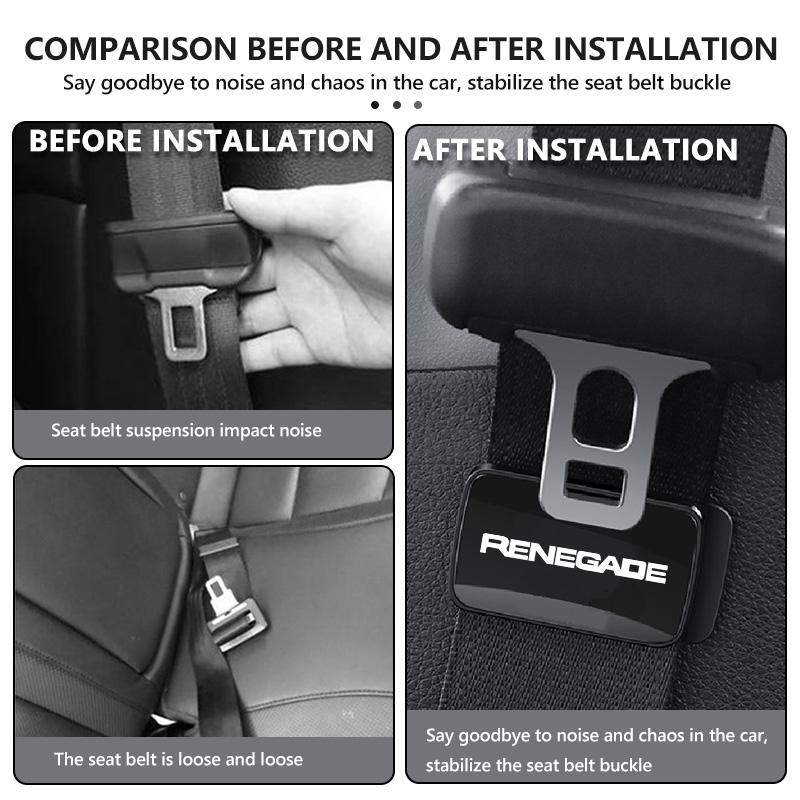EPY1 Car Logo Seat Belt Magnetic Stabilizer Decorative Accessories For Jeep Cherokee Patriot Liberty Wrangler JK JL Commander